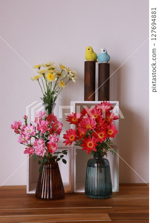 Three types of small flowers Three types of small flowers 127694881
