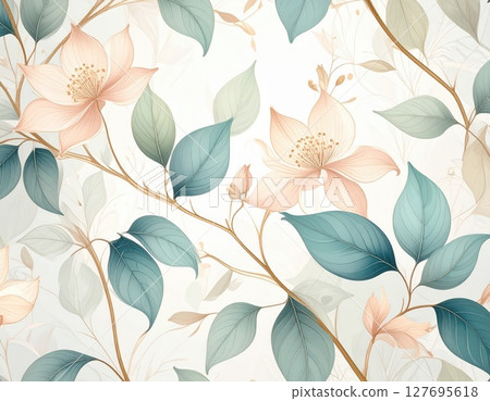 AI image: Floral background material 127695618