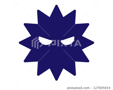 Virus icon (germ mark) 127695654