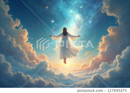 飛行在天空的天使 127695875