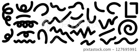 A set of simple black lines 127695991