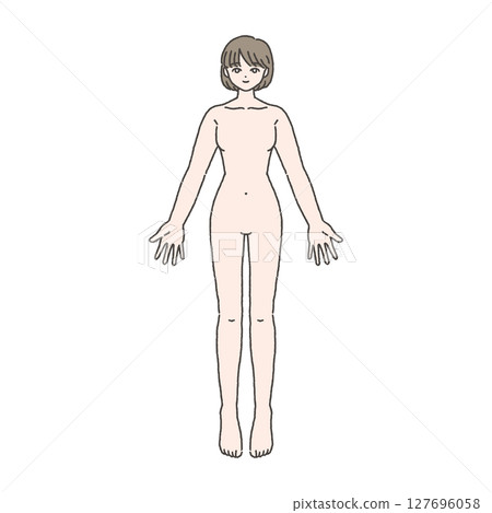 人體、女性、全身、裸體、裸露 人體、女性、全身、裸體、裸露 127696058