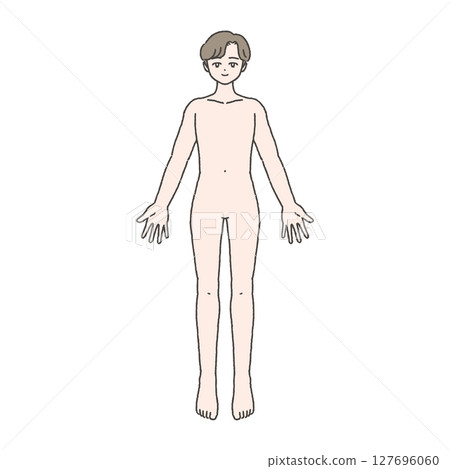 人體，男性，全身，裸體，裸露 127696060