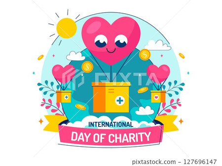International Day of Charity Vector Illustration on September 5th Featuring a Donation Package and Love Concept by a Volunteer in a Flat Background International Day of Charity Vector Illustration on September 5th Featuring a Donation Package and Love Concept by a Volunteer in a Flat Background 127696147