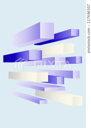 3D geometric figure illustration background material Stylish business vector PNG 127696307