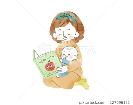 繪本閱讀-水彩畫 繪本閱讀-水彩畫 127696331