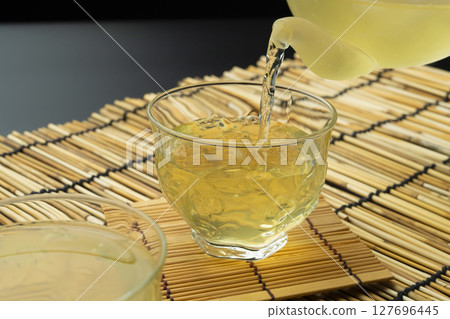 Cold green tea Cold tea made in a teapot Cold green tea Cold tea made in a teapot 127696445