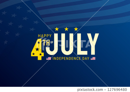 4th of July Celebration with Stars and Liberty 127696480