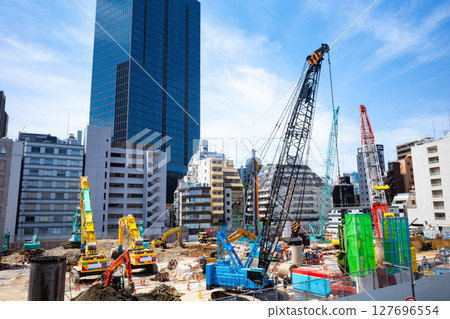 大規模建設工地的城市景觀 池袋再開發 2025.06 d-1 大規模建設工地的城市景觀 池袋再開發 2025.06 d-1 127696554