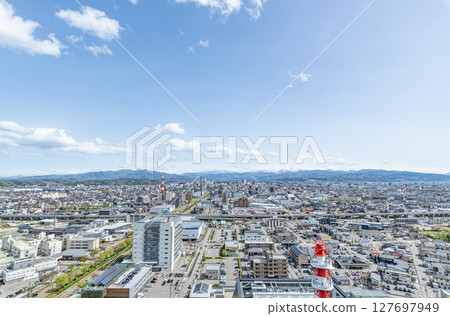 石川縣金澤市 - 從金澤縣廳展望台（JR金澤站方向）眺望金澤市的街景 127697949