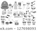 防災用品插圖集 127698093