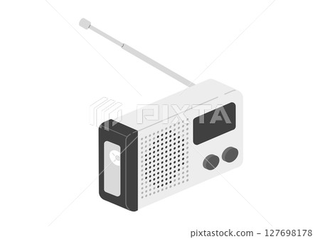 Disaster prevention radio illustration 127698178