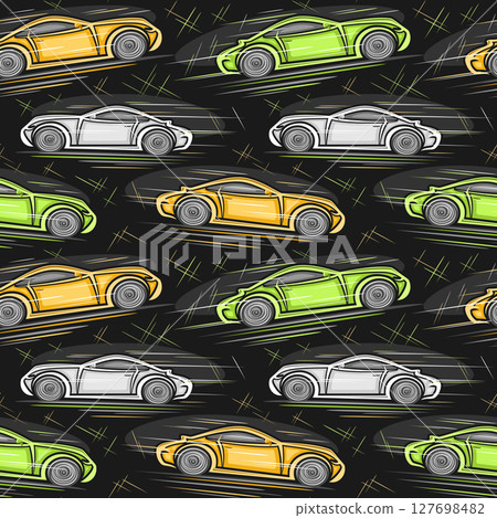 Vector Sport Car seamless pattern 127698482