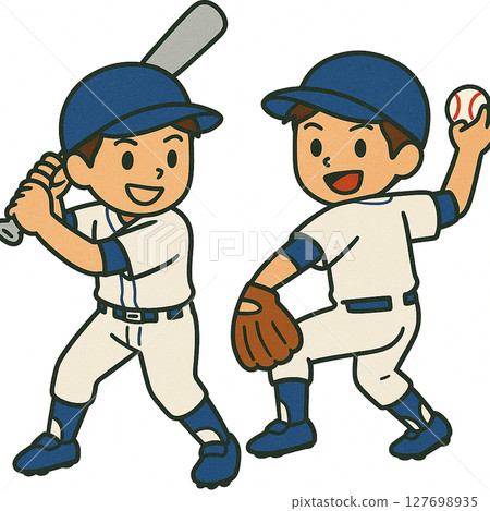 Batter and Pitcher Batter and Pitcher 127698935