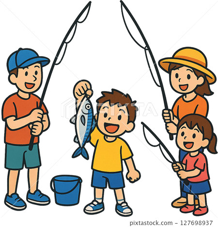 兒童釣魚 127698937