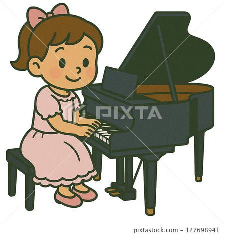 鋼琴演奏會女孩 鋼琴演奏會女孩 127698941