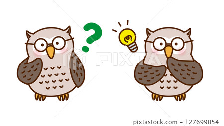 懷疑與靈感貓頭鷹字符集 懷疑與靈感貓頭鷹字符集 127699054