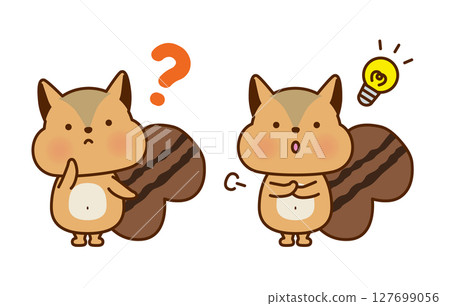 Questioning and Inspirational Squirrel Character Set 127699056