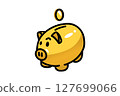 Cute golden pig money box 127699066