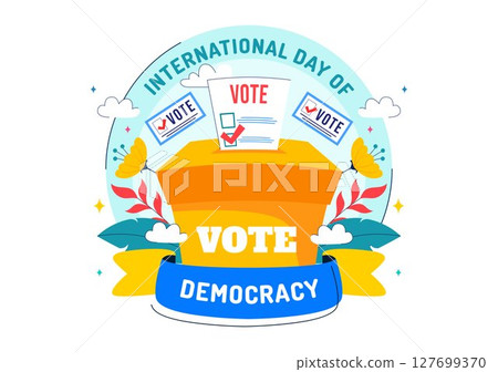 International Day of Democracy Vector Illustration on September 15 with Hands Holding Voting Papers for Resolution in a Flat Cartoon Style Background International Day of Democracy Vector Illustration on September 15 with Hands Holding Voting Papers for Resolution in a Flat Cartoon Style Background 127699370