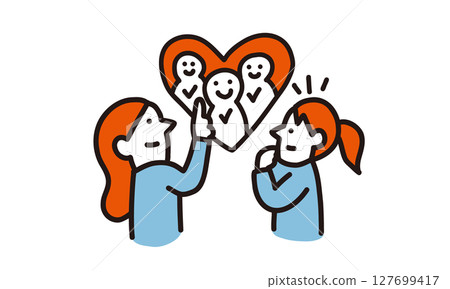 成人和兒童思考對他人的同情 成人和兒童思考對他人的同情 127699417