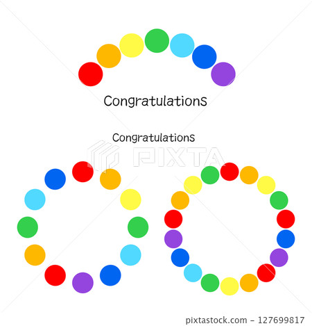 Colorful circle illustration set 127699817