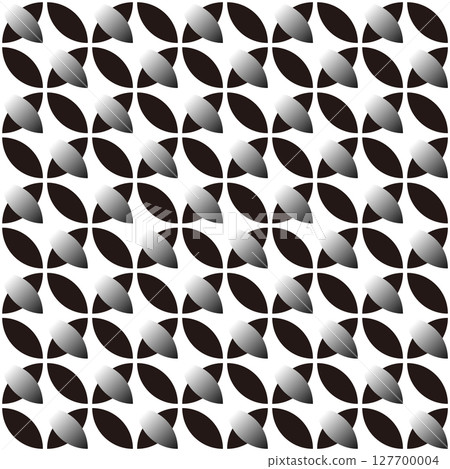 七寶風格背景素材，無縫圖案，相容色板，黑色，單色 127700004