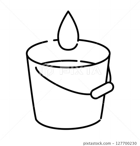 水滴和水桶圖標 127700230