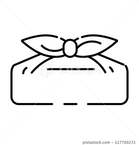 Icon of a bento box wrapped in furoshiki 127700231
