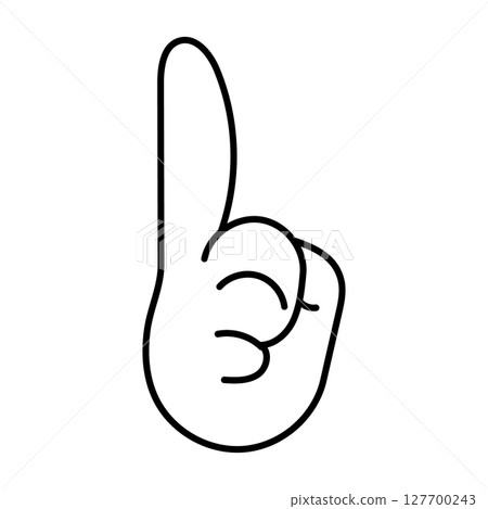 Pointing up hand gesture icon Pointing up hand gesture icon 127700243