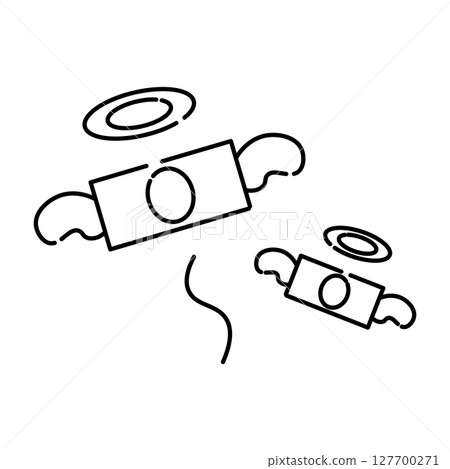 Winged money icon Winged money icon 127700271