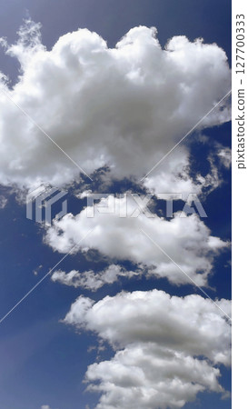 Clear blue sky with soft white clouds, perfect for nature, weather, and tranquility themes Clear blue sky with soft white clouds, perfect for nature, weather, and tranquility themes 127700333