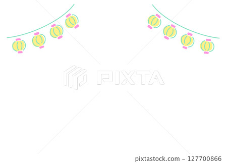 Pop and girly summer festival lantern frame Pop and girly summer festival lantern frame 127700866