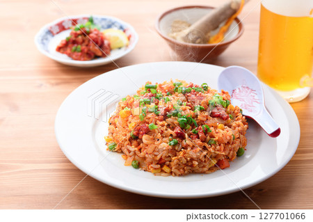 Addictively spicy ♪ Changja fried rice 127701066