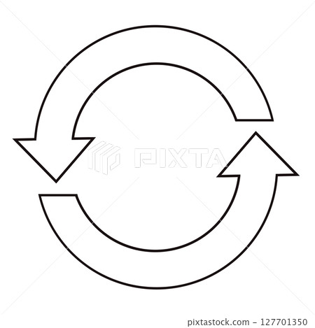 兩個帶孔的旋轉箭頭 兩個帶孔的旋轉箭頭 127701350