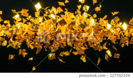 Sparkling gold leaf 127702334