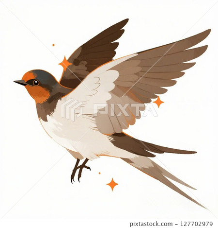 向量圖的一隻可愛的野鳥，山雀 127702979