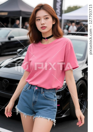 T-shirt model 127703715