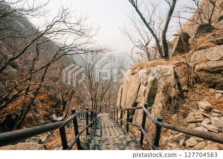 peak of stone in Bukhansan national park, Seoul - sep, 2 2024 127704563