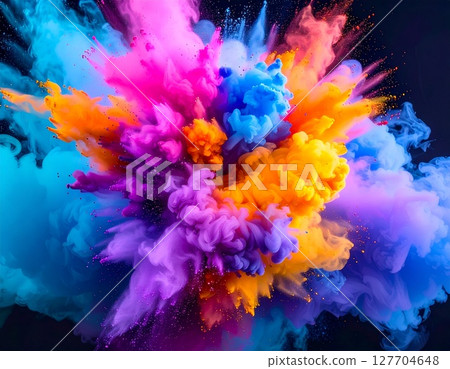 彩色爆炸影像 彩色爆炸影像 127704648