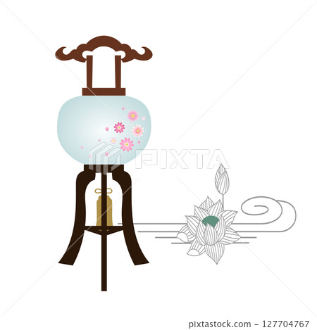 盂蘭盆節燈籠向量圖 127704767