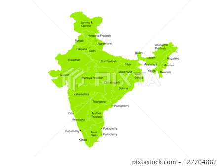 世界地圖上的印度地圖 127704882