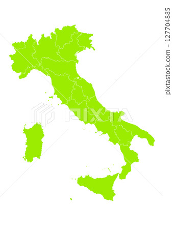 Map of Italy from a world map Map of Italy from a world map 127704885