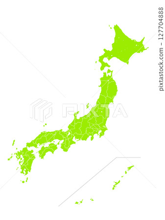 世界地圖上的日本列島地圖(日本地圖) 世界地圖上的日本列島地圖(日本地圖) 127704888