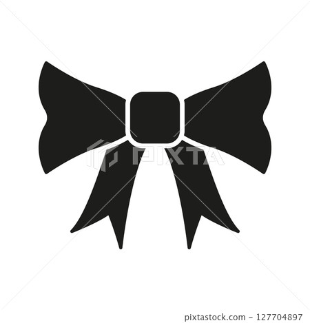 Bow Tie Solid Icon. Fashion Accessory, Formal Wear, And Decorative Ribbon Silhouette Symbol. Elegant Style And Celebration Design. Isolated Vector Illustration Bow Tie Solid Icon. Fashion Accessory, Formal Wear, And Decorative Ribbon Silhouette Symbol. Elegant Style And Celebration Design. Isolated Vector Illustration 127704897