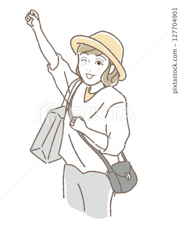 Mature woman shopping 127704901