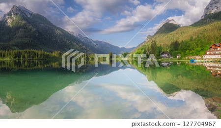 View of Hintersee lake in Berchtesgaden National Park Bavarian Alps, Germany View of Hintersee lake in Berchtesgaden National Park Bavarian Alps, Germany 127704967