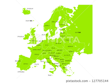 世界地圖上的歐洲地圖 127705144