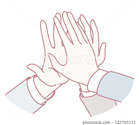 Hands Coming Together in a Meaningful and Collaborative Gesture of Unity and Solidarity 127705171