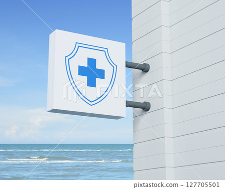 Business healthy and medical care insurance online concept, 3D rendering Business healthy and medical care insurance online concept, 3D rendering 127705501